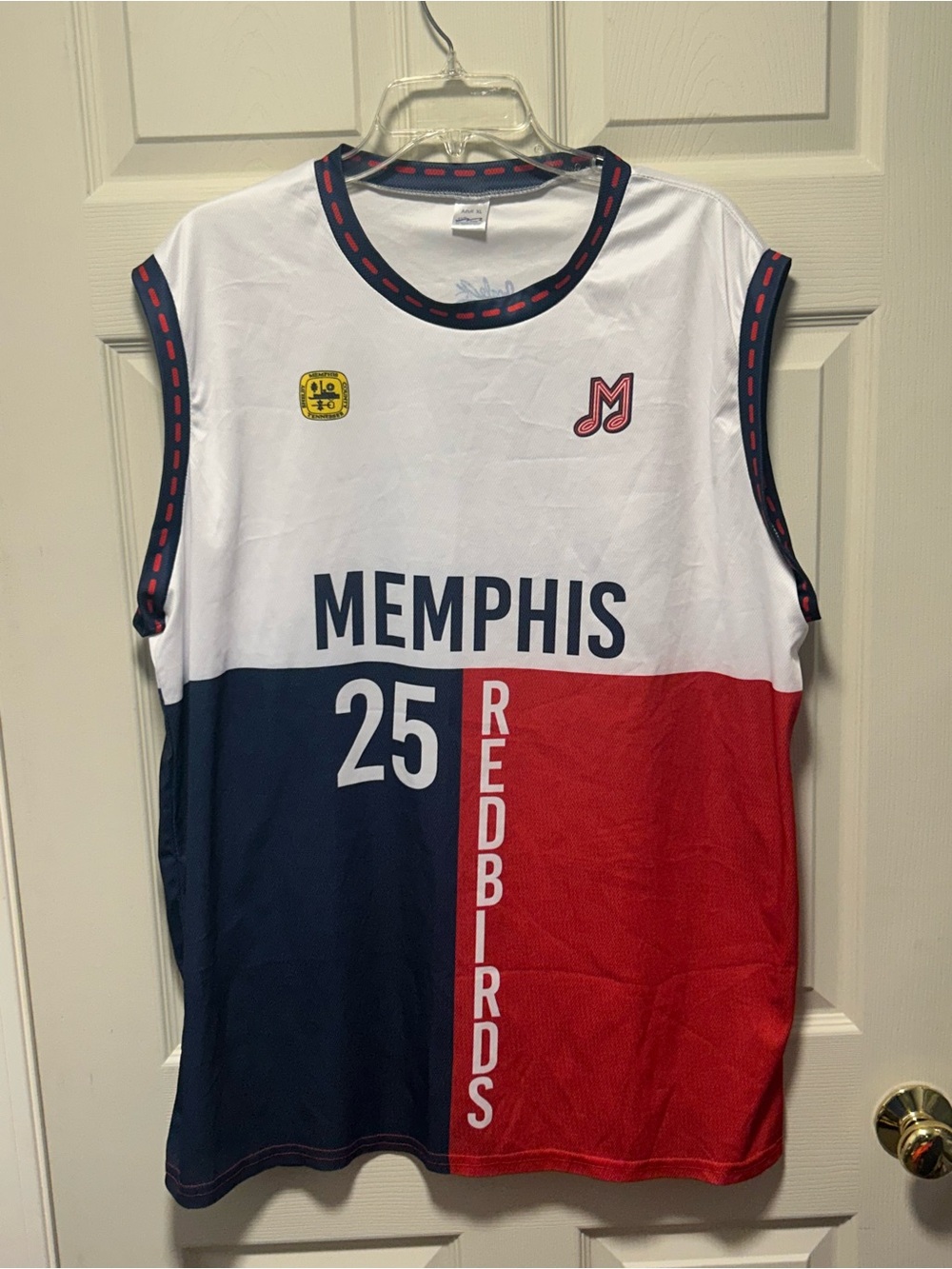 BWM Global Memphis Redbirds Baseball Jersey Adult XL Red Blue White SGA MILB